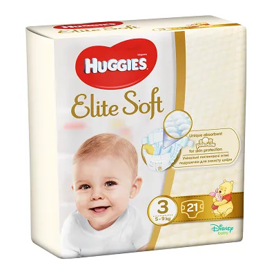 HUGGIES Ellite Soft 3 (5-9kg) x 21 bucati