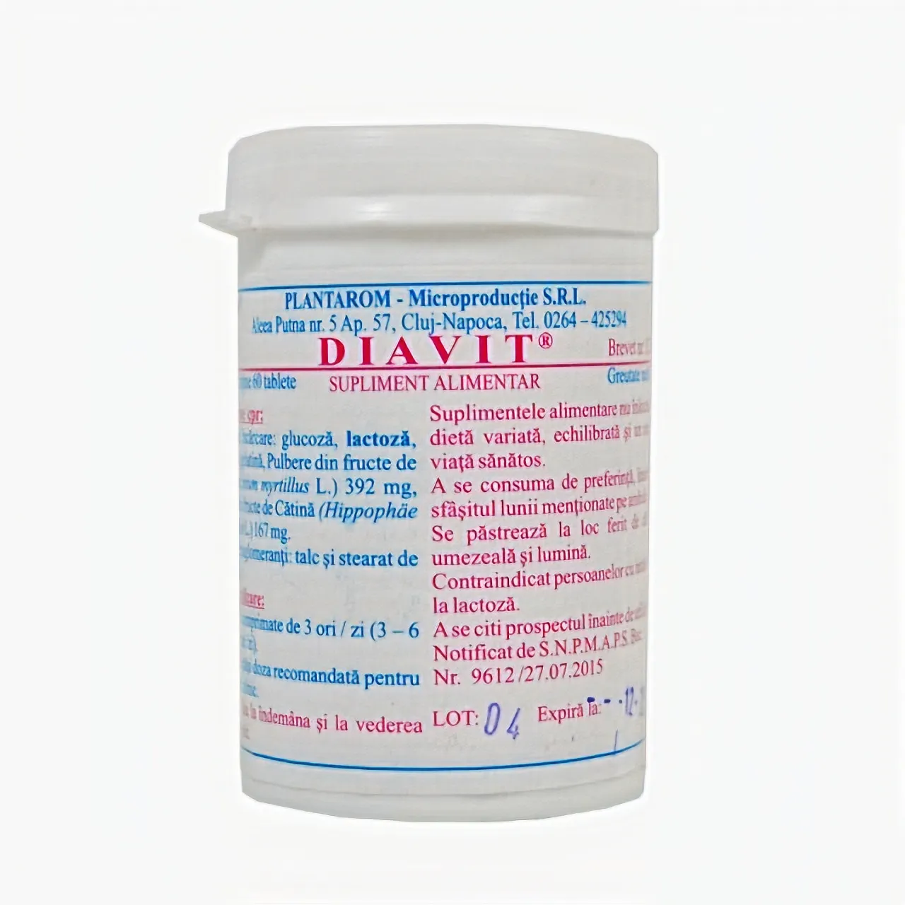Diavit x 60 comprimate (Plantarom)