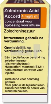 ACID ZOLEDRONIC ACCORD 4 mg/5 ml X 1 CONC. PT. SOL. PERF. 4mg/5ml ACCORD HEALTHCARE LI