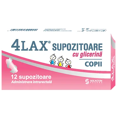 4 Lax Supozitoare copii cu glicerina 12 bucati