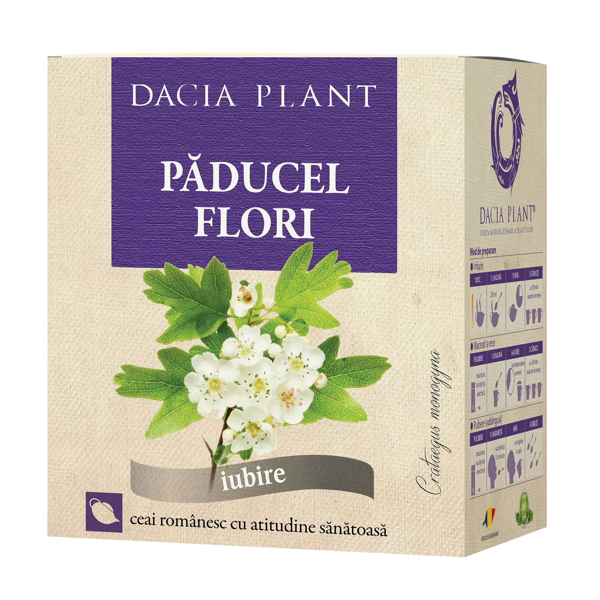 Ceai Paducel flori, 50g, Dacia Plant