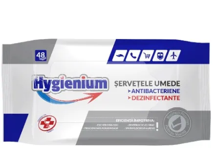 Servetele umede antibacteriene dezinfectante Hygienium x 48buc