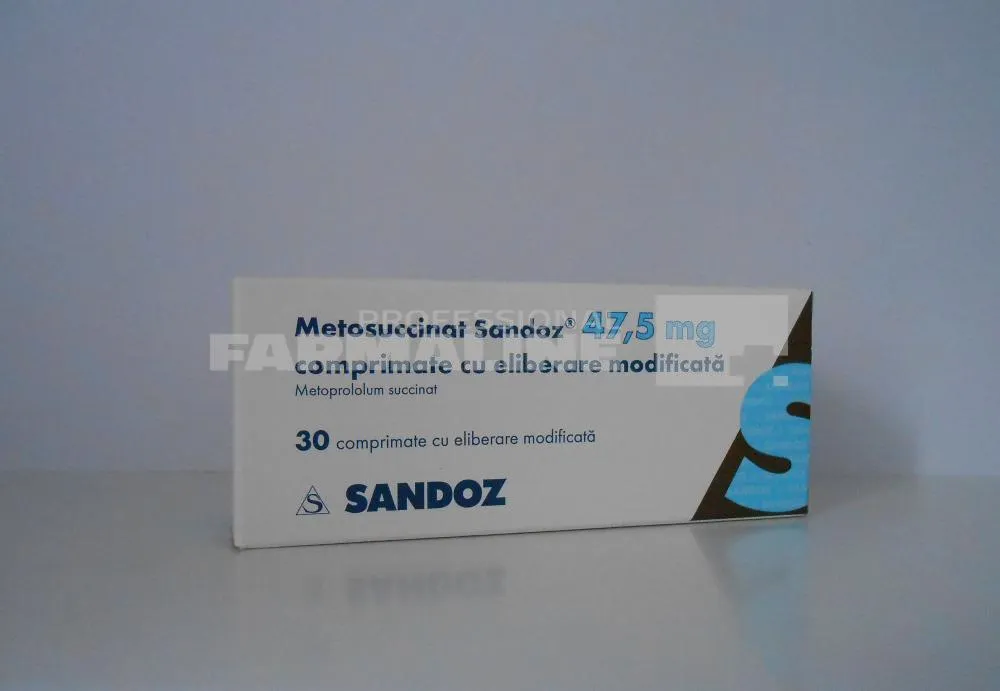 METOSUCCINAT SANDOZ 47,5 mg X 30 COMPR. ELIB. MODIF. 47,5mg HEXAL AG - SANDOZ