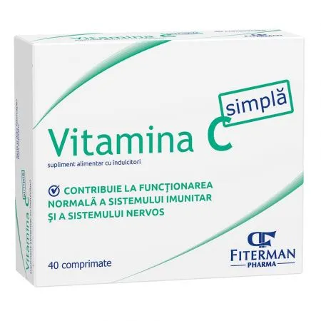 Vitamina C simpla, 180 mg, 40 comprimate de supt, Fiterman