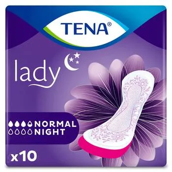 Absorbante pentru incontinenta urinara Lady Normal Night, 10 bucati, Tena