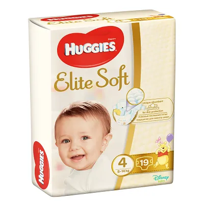 HUGGIES Ellite Soft 4 (8-14kg) x 19 bucati