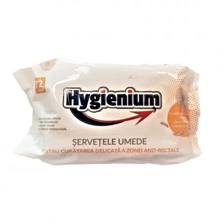 Hygienium servetele umede pentru curatarea zonei ano-rectale, 72 bucati