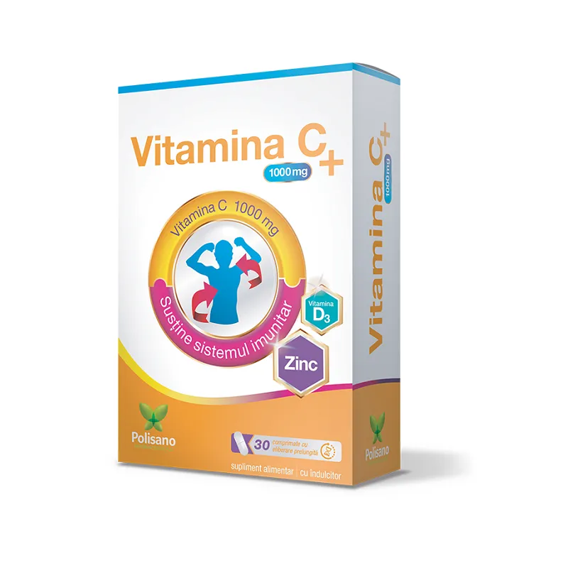 Vitamina C 1000mg + Zn x 30 comprimate (Polisano)