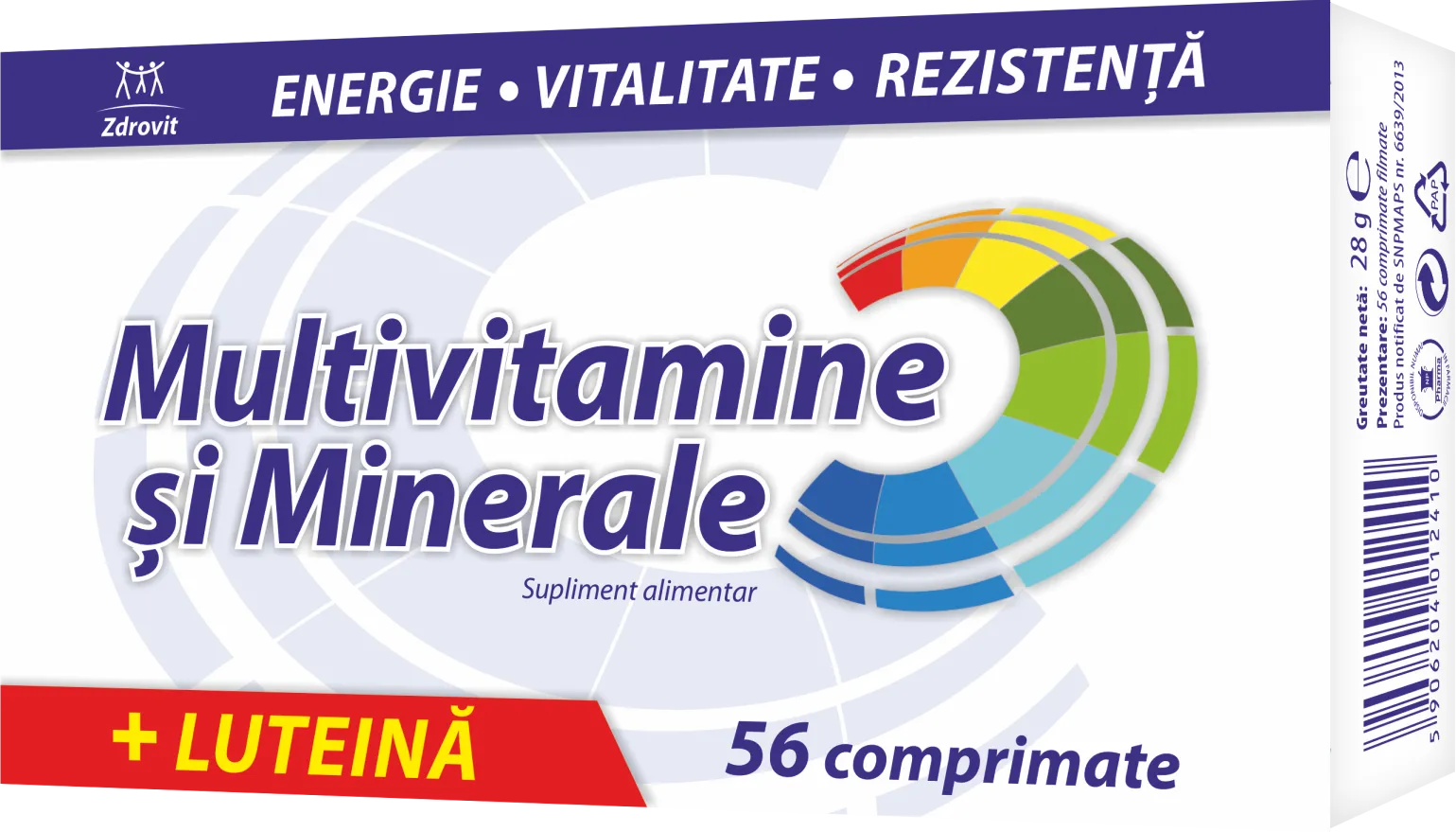 Multivitamine + Minerale + Luteina x 56 comprimate (Zdrovit)