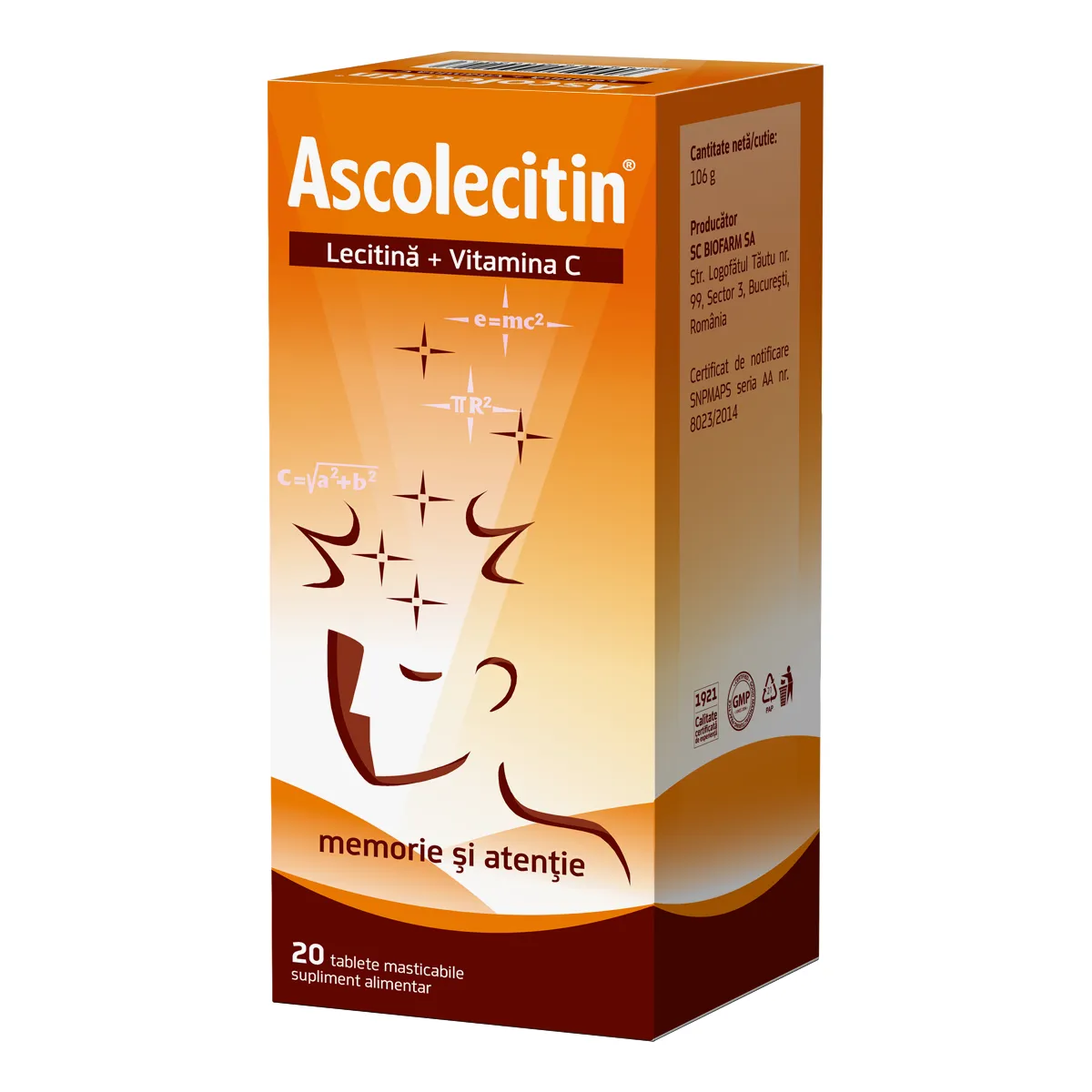 Ascolecitin 20 comprimate - Biofarm