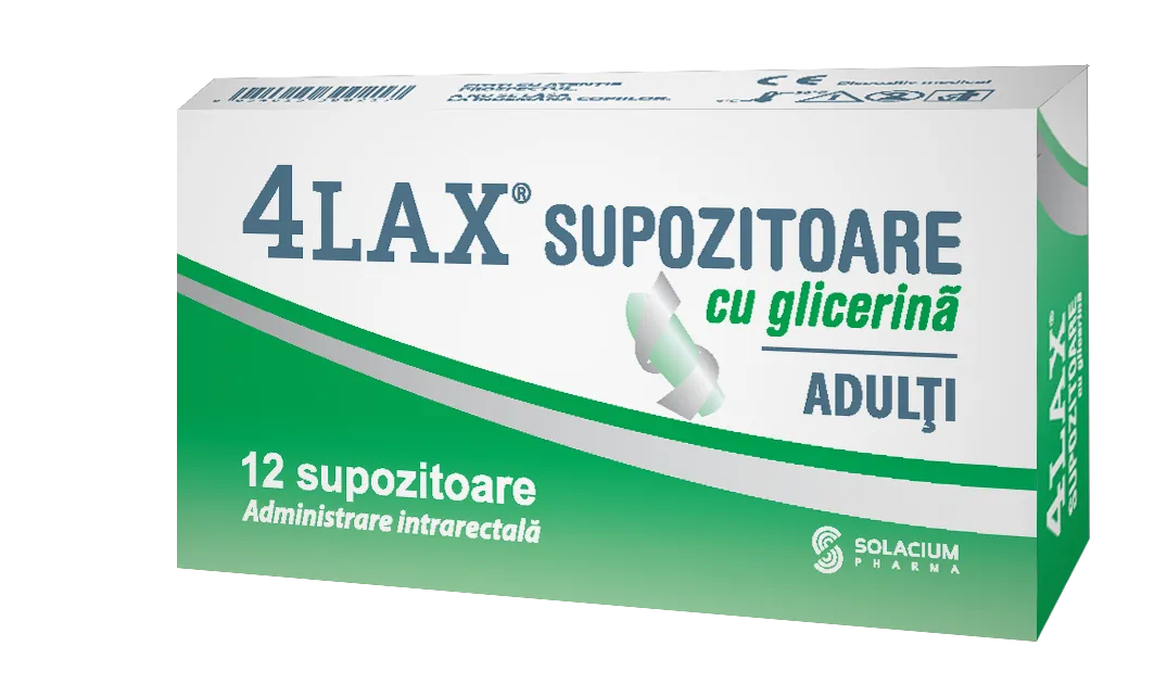 4Lax supozitoare cu glicerina adult x 12sup