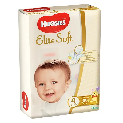 HUGGIES Ellite Soft 4 (8-14kg) x 66 bucati Mega