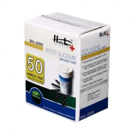 Healthyline teste glicemie, SHL-GS50, 50 bucati