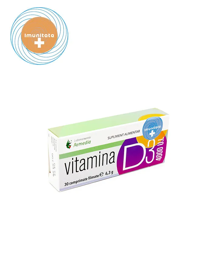 Vitamina D3 4000UI x 30cpr (Remedia)