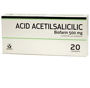 Acid Acetilsalicilic 500 mg, 20 comprimate