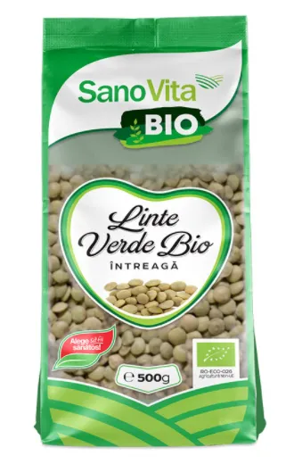 Linte Verde Intreaga Bio 500gr(Sano Vita)