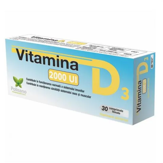 Vitamina D3 2000 UI x 30 comprimate