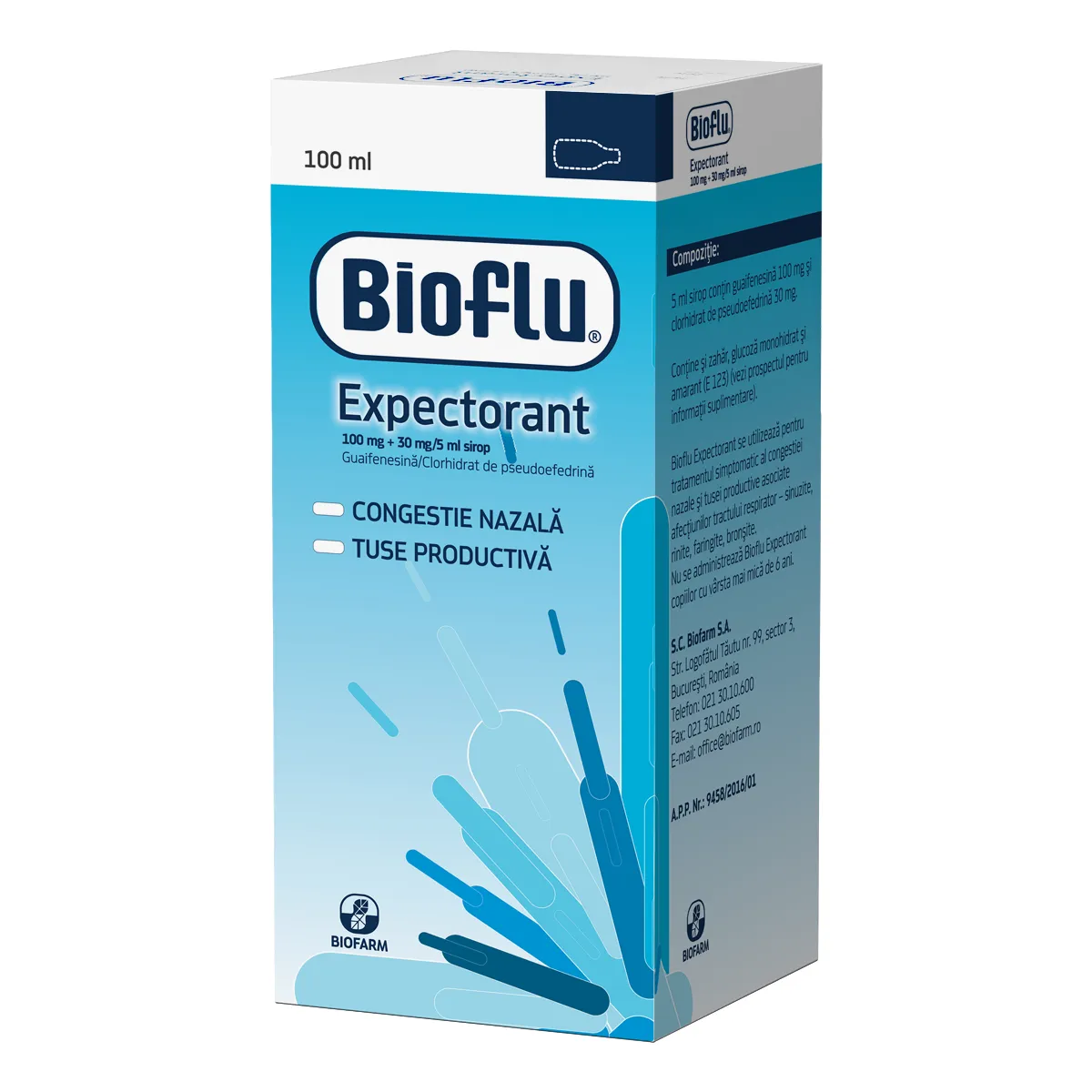Bioflu Expectorant sirop 100ml-Biofarm