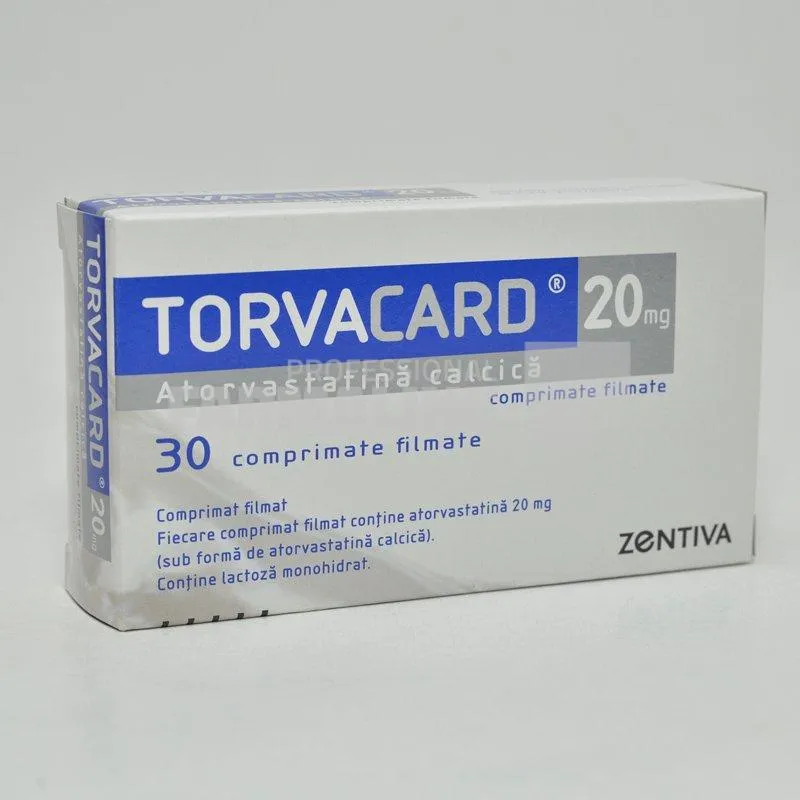 TORVACARD 20 mg X 30 COMPR. FILM. 20mg ZENTIVA, K.S.