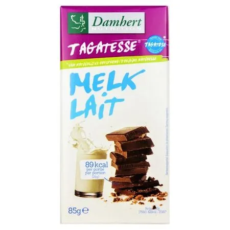 Damhert Ciocolata cu lapte fara zahar cu tagatoza 85g