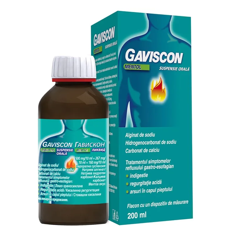 Gaviscon mentol suspensie orala x 200ml