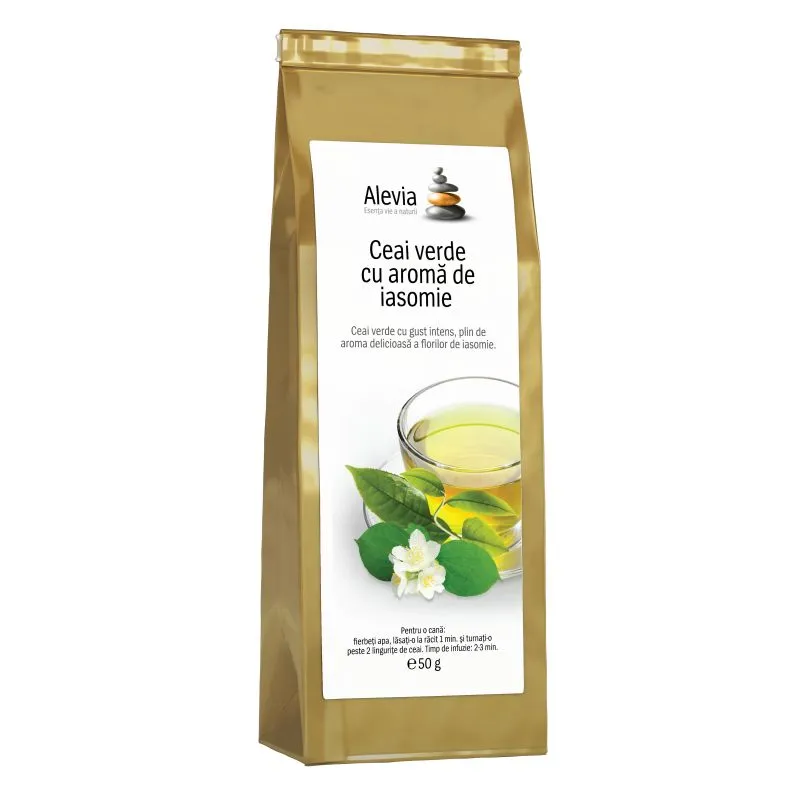 Alevia Ceai Verde cu Aroma de Iasomie 50g