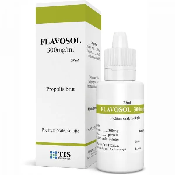 Flavosol soluție orală 300mg, 25 ml, Tis Farmaceutic