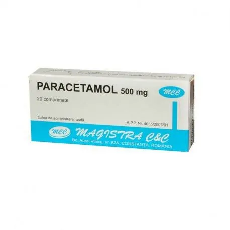 Paracetamol 500 mg, 20 comprimate