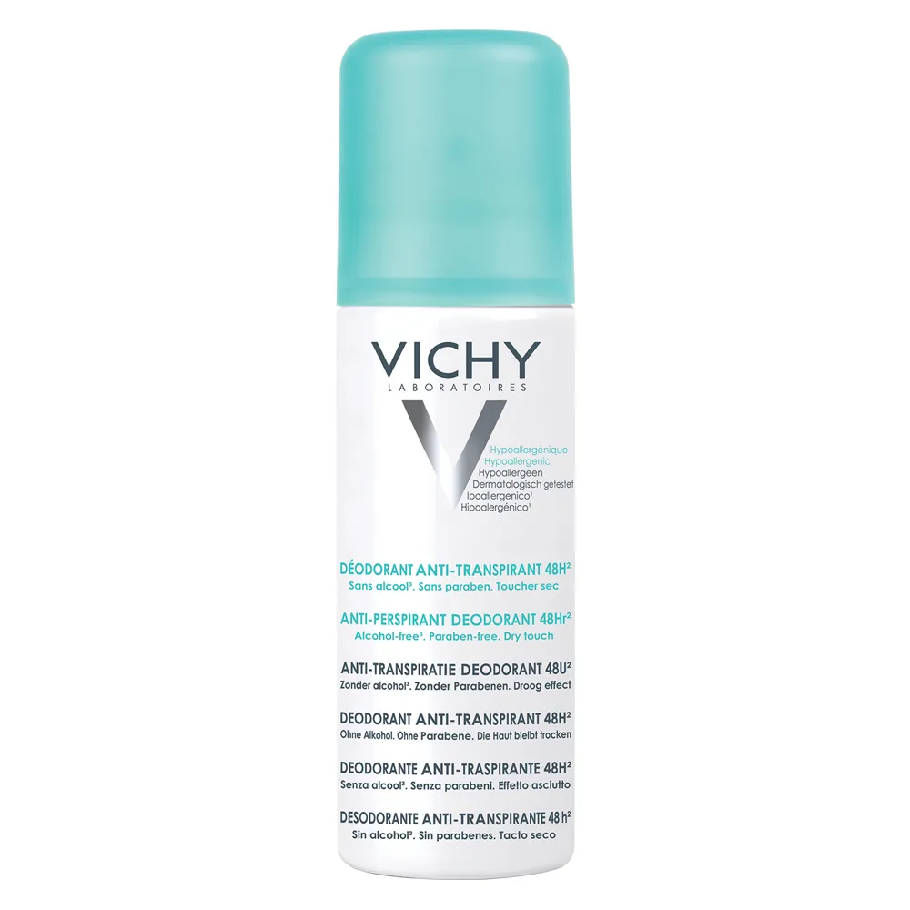 Vichy Deo Deodorant spray Antiperspirant fără alcool, eficacitate 48h, 125ml
