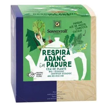 Ceai Bio Premium Respira Adanc in Padure, 12 plicuri, Sonnentor
