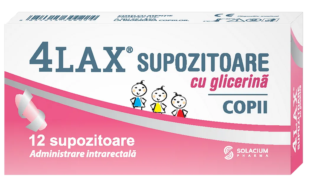 4Lax supozitoare cu glicerina copii x 12 supozitoare (Solacium)