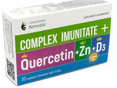 Complex Imunitate +Quercetin+Zn+D3 30cps