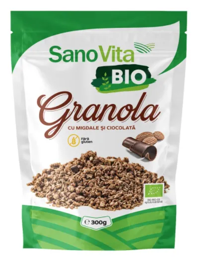 Granola cu Migdale&Ciocolata Bio 300gr(Sano Vita)