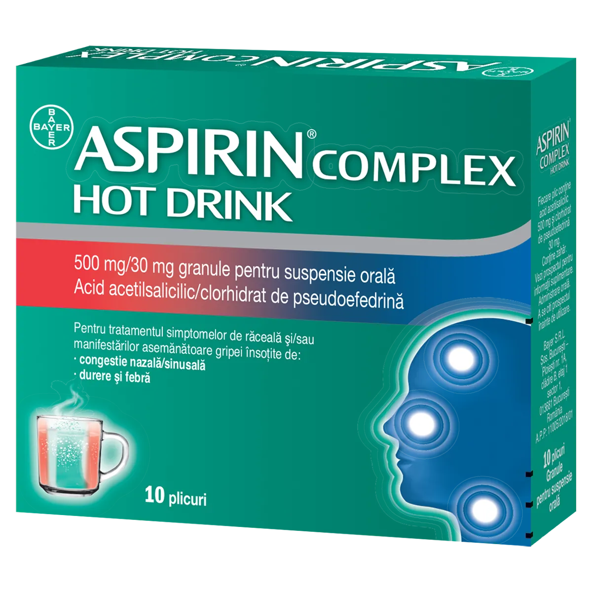 Aspirin Complex HotDrink 500mg/30 x 10pl