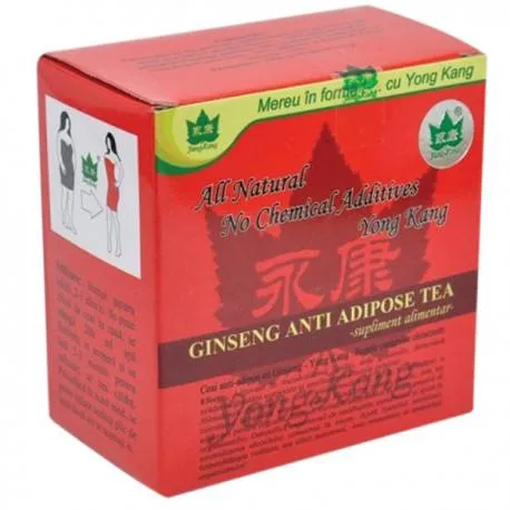 Yong Kang, ceai antiadipos cu ginseng, 30 pliculete x 2g