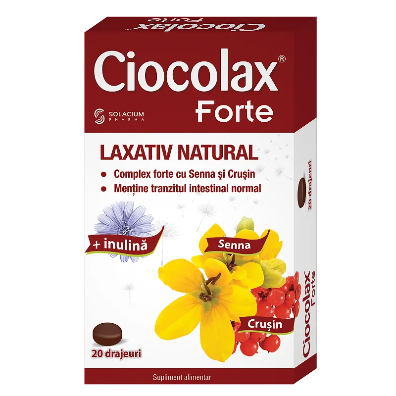 Ciocolax Forte laxativ natural x 20 drajeuri