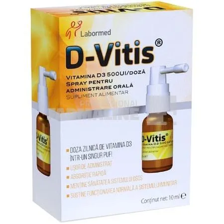 D-Vitis 500U.I D3 Spray oral 10 ml