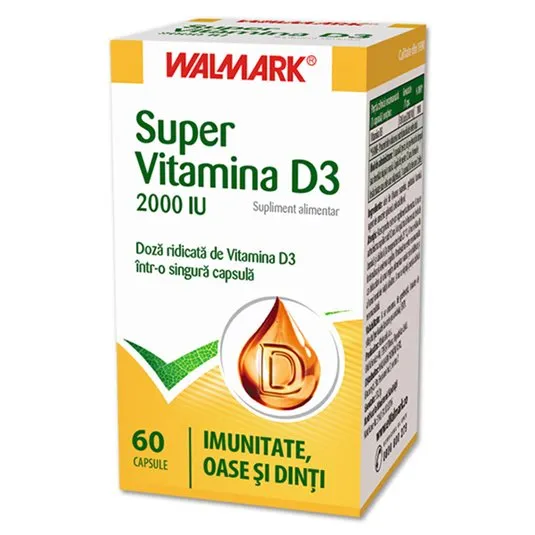 Super Vitamina D3 2000IU, 60 capsule, Walmark