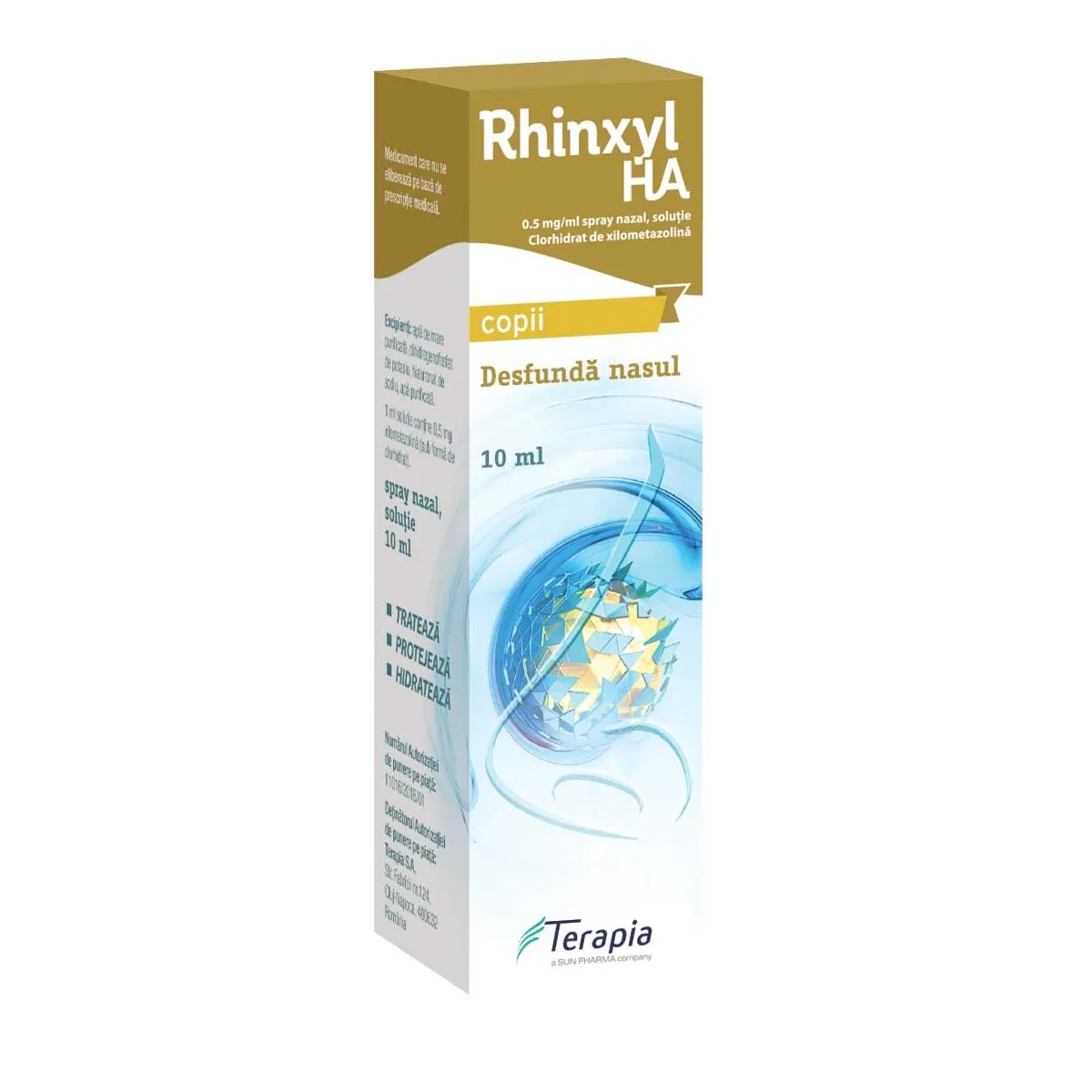 Rhinxyl Ha Copii 0.05% spray nazal, 10ml, Terapia