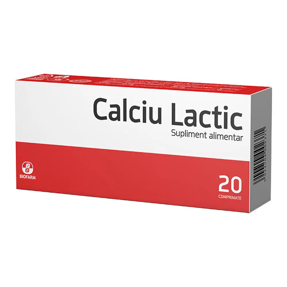 Calciu Lactic 500mg x 20 comprimate