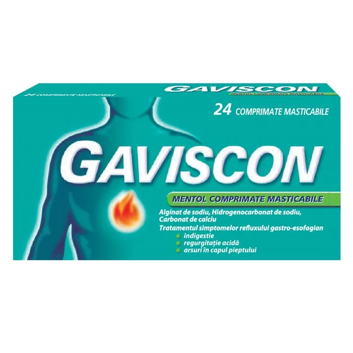 Gaviscon mentol x 24 comprimate masticabile