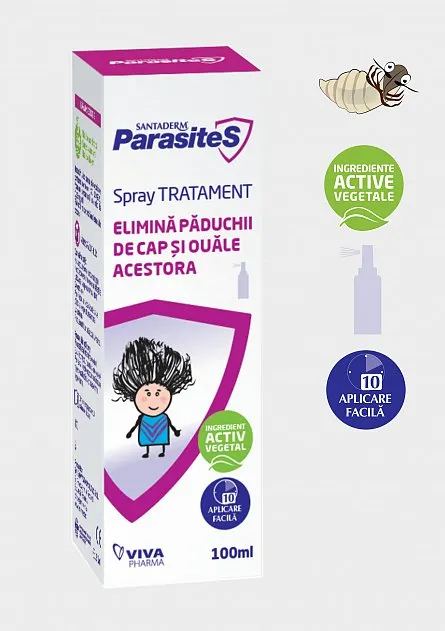 SANTADERM Parasites Spray tratament paduchi x 100ml